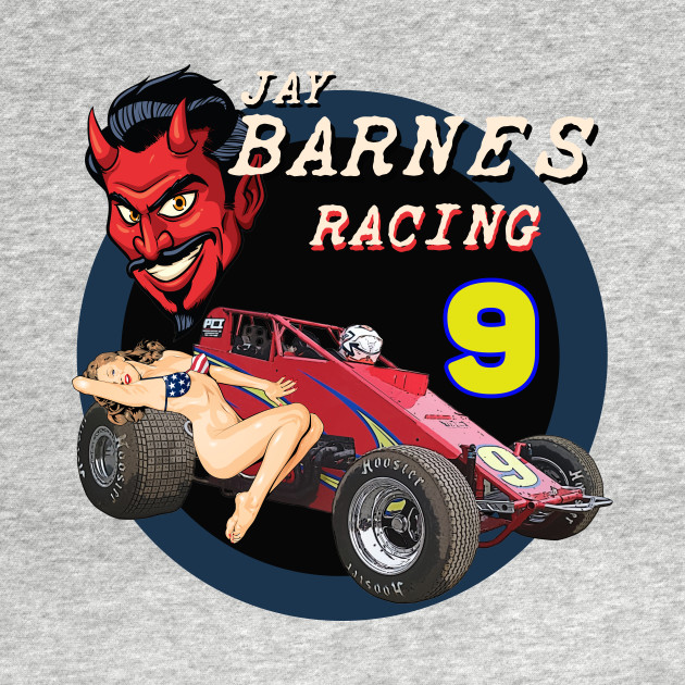 Vintage Jay Barnes Racing USA Pinup Girl Sprint Car Racing by The Dirty Gringo